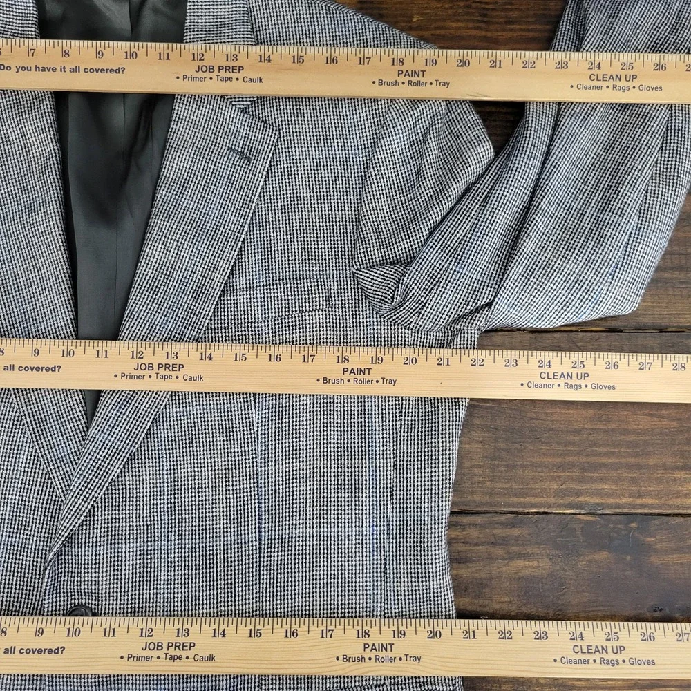 VTG Stafford Men's Sport‎ Coat Blazer Two Button Gray Plaid Size 42L